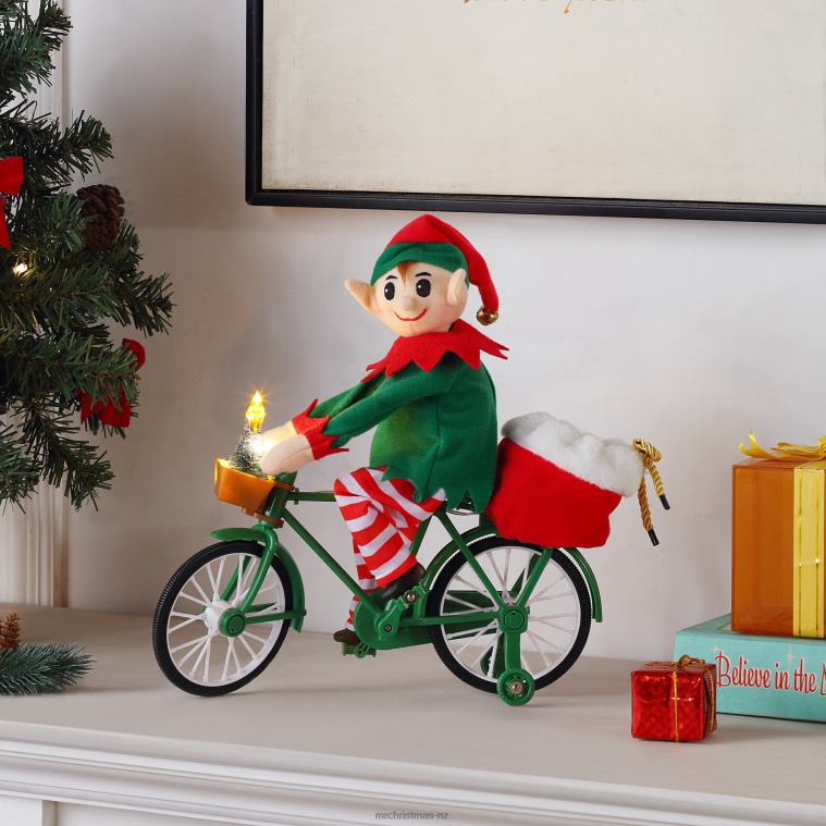 Mr. Christmas Decoration 11 Animated Cycling Elf 0J026207