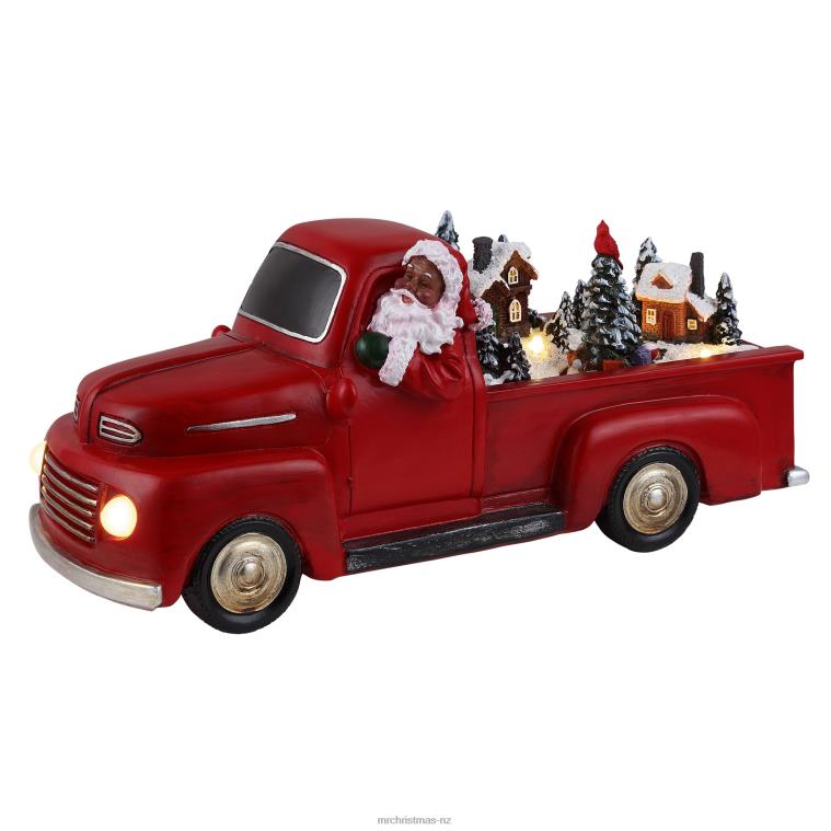 Mr. Christmas Decoration 11 Animated Nostalgic Red Truck-Black Santa 0J026194