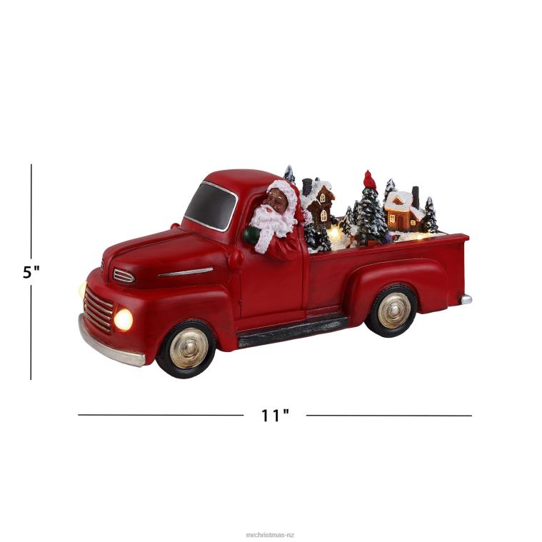 Mr. Christmas Decoration 11 Animated Nostalgic Red Truck-Black Santa 0J026194