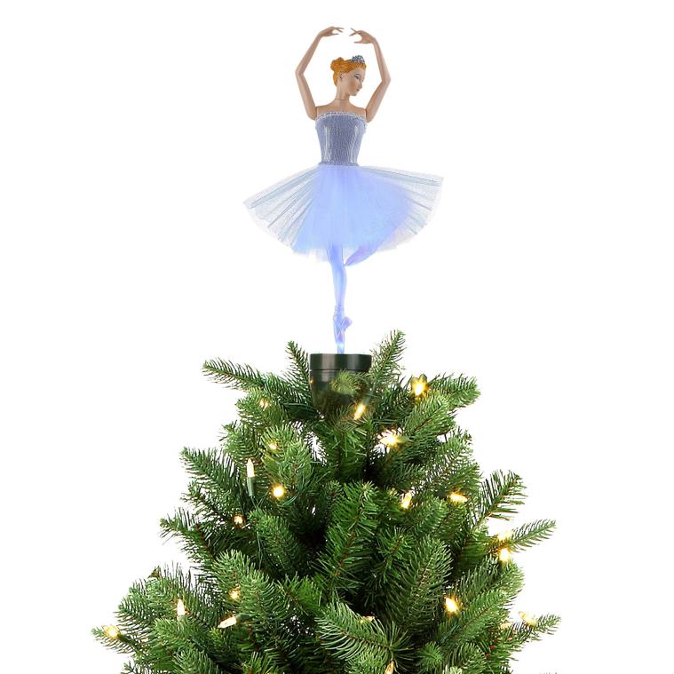 Mr. Christmas Decoration 12.5 Animated Fiber-Optic Ballerina Tree Topper 0J026186