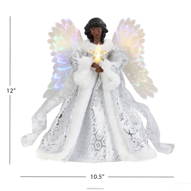 Mr. Christmas Decoration 12 Fiber Optic Animated Tree Topper-Black Angel 0J026184