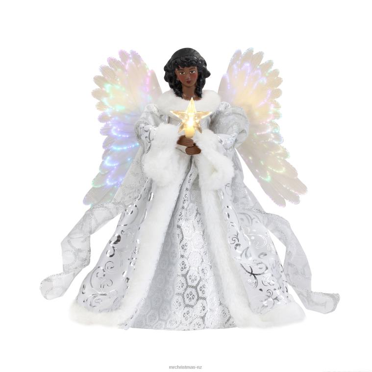 Mr. Christmas Decoration 12 Fiber Optic Animated Tree Topper-Black Angel 0J026184