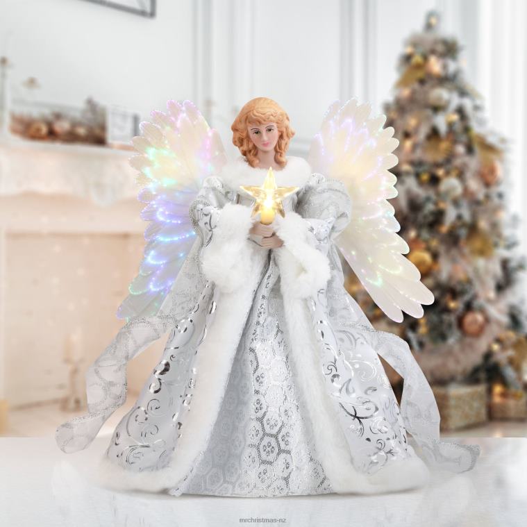 Mr. Christmas Decoration 12 Fiber Optic Animated Tree Topper-White Angel 0J026185
