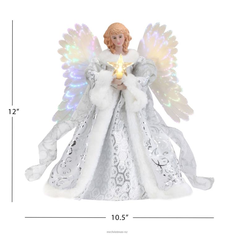 Mr. Christmas Decoration 12 Fiber Optic Animated Tree Topper-White Angel 0J026185