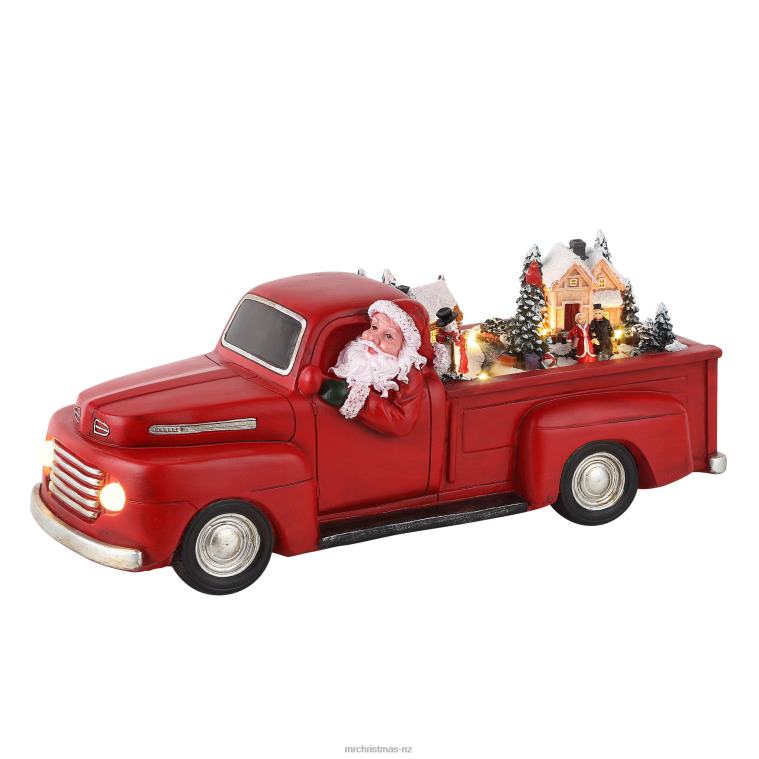 Mr. Christmas Decoration 14 Animated Nostalgic Red Truck-White Santa 0J026176