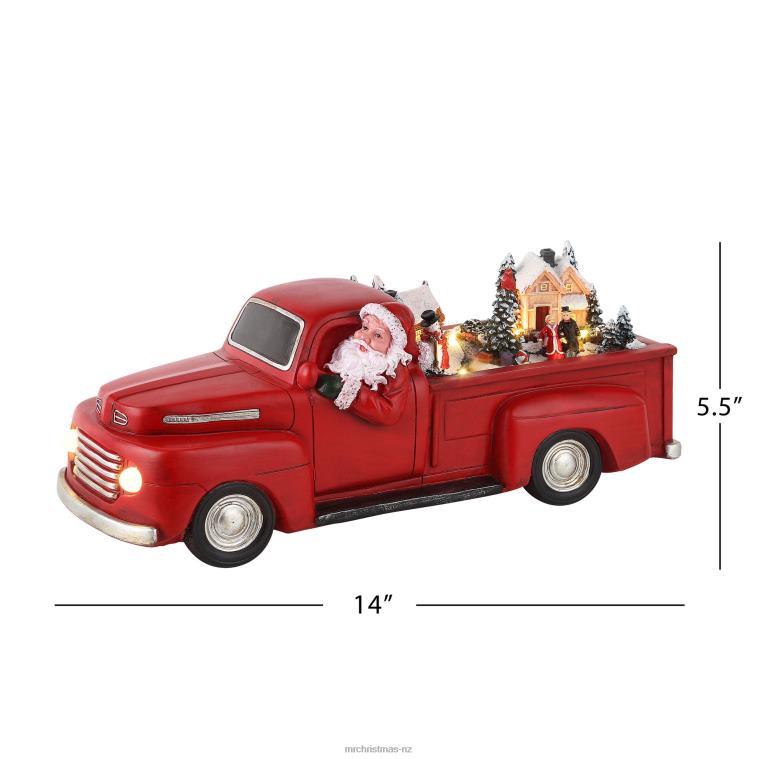 Mr. Christmas Decoration 14 Animated Nostalgic Red Truck-White Santa 0J026176