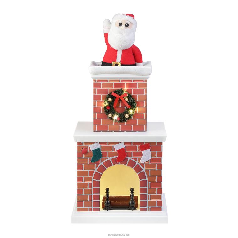 Mr. Christmas Decoration 16 Animated Santa in Chimney-White 0J026203