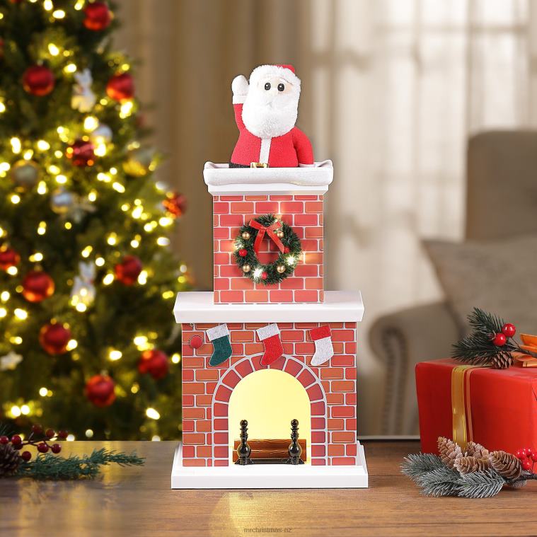Mr. Christmas Decoration 16 Animated Santa in Chimney-White 0J026203