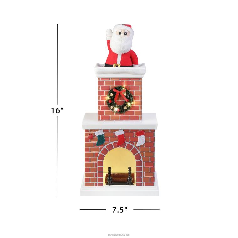 Mr. Christmas Decoration 16 Animated Santa in Chimney-White 0J026203