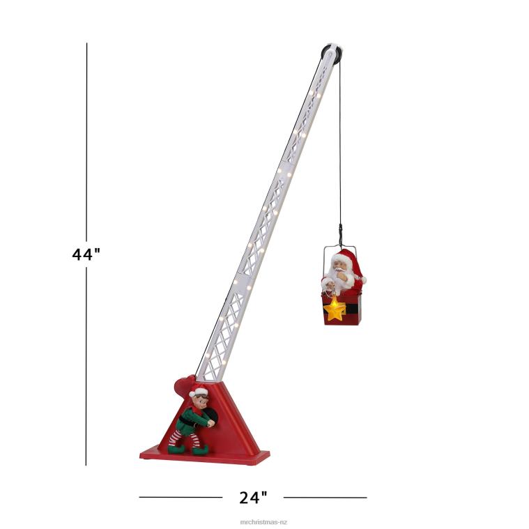 Mr. Christmas Decoration 44 Animated Christmas Crane-White Santa 0J026205