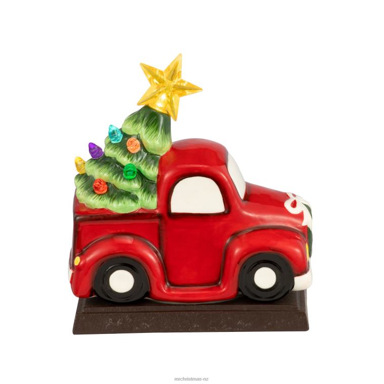 Mr. Christmas Decoration 5 Illuminated Ceramic Stocking Hanger-Red Truck 0J026216