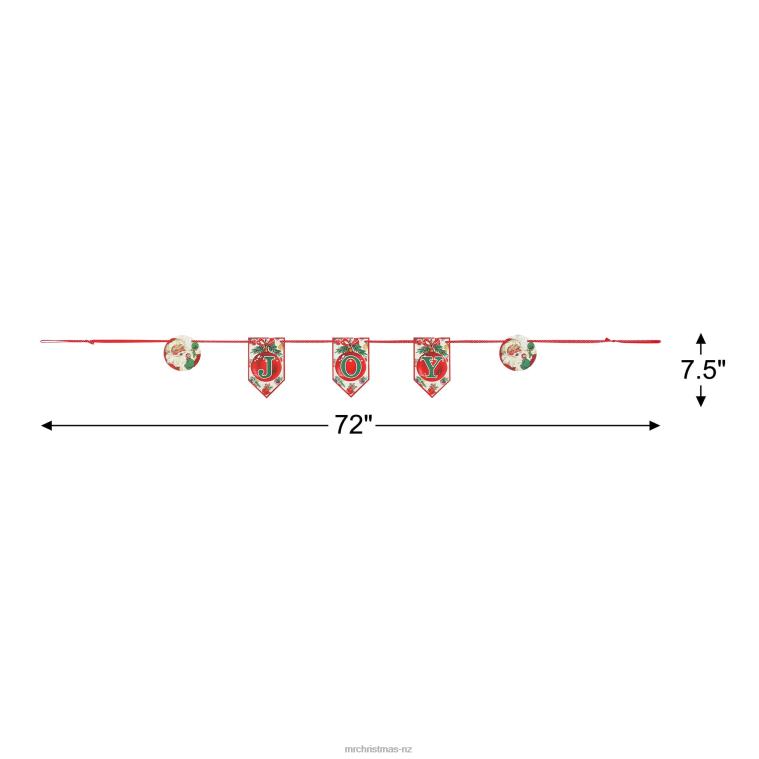 Mr. Christmas Decoration 72 Vintage Banner-Joy 0J026219