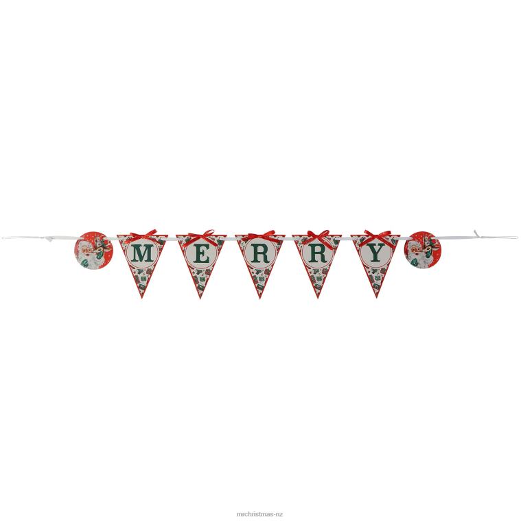 Mr. Christmas Decoration 72 Vintage Banner-Merry 0J026218