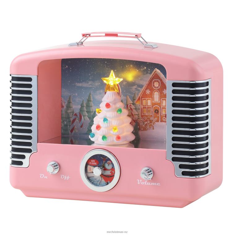Mr. Christmas Decoration 12 Nostalgic Tree Radio-Pink 0J026227