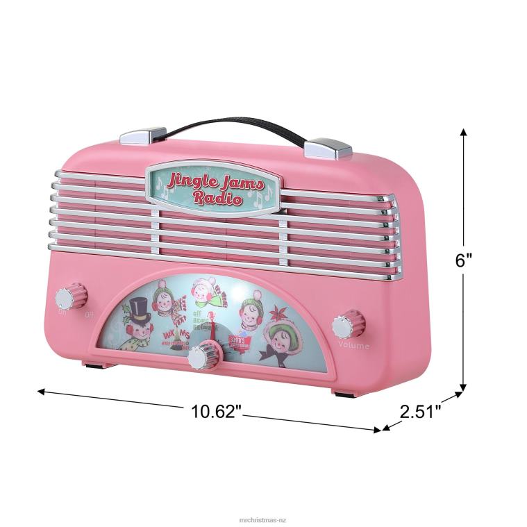 Mr. Christmas Decoration Retro Jingle Jams Radio-Pink 0J026230