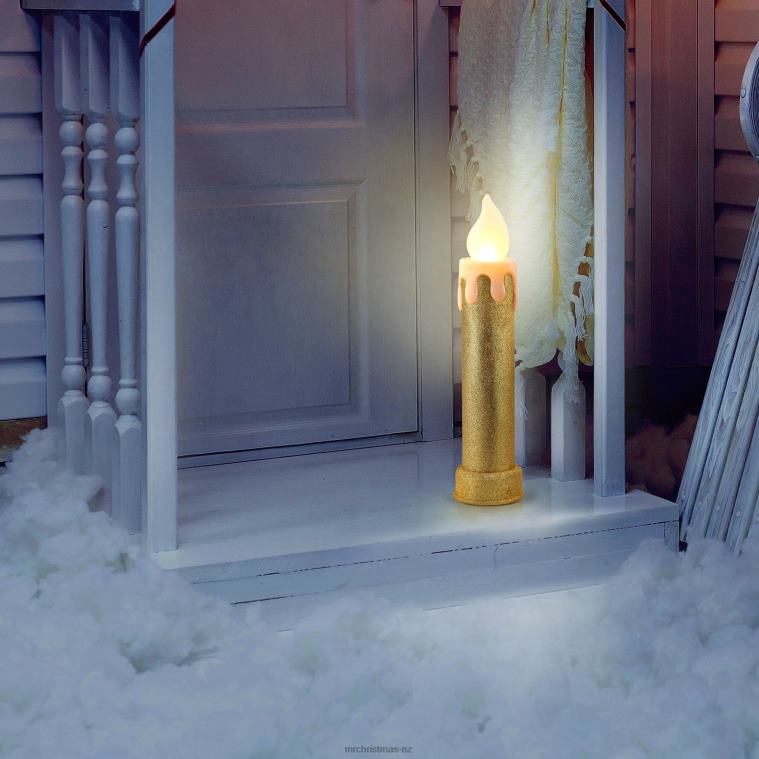 Mr. Christmas Decoration 24 Set of 2 Blow Mold Candles-Gold 0J026255