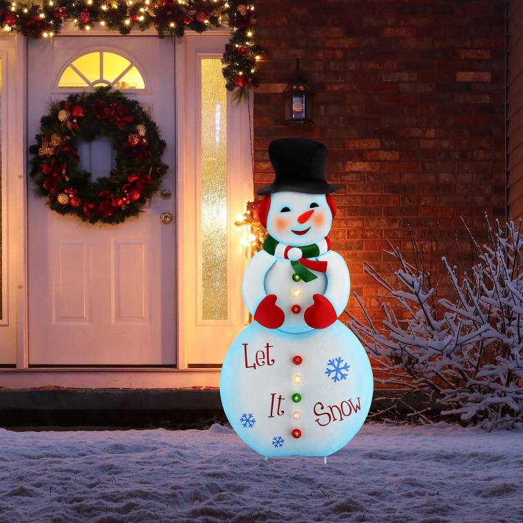 Mr. Christmas Decoration 32 Outdoor Metal Snowman Sign 0J026261