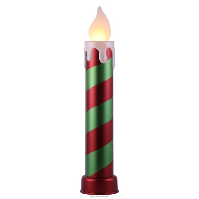 Mr. Christmas Decoration 36 Metallic Blow Mold Candle-Red & Green 0J026251