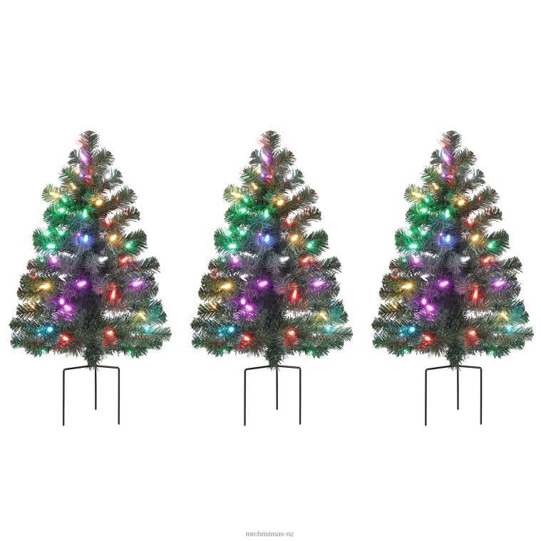 Mr. Christmas Decoration Alexa Enabled Pathway Christmas Trees-RGB Bulbs 0J026262