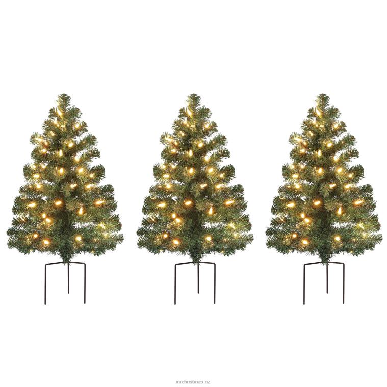 Mr. Christmas Decoration Alexa Enabled Pathway Christmas Trees-RGB Bulbs 0J026262