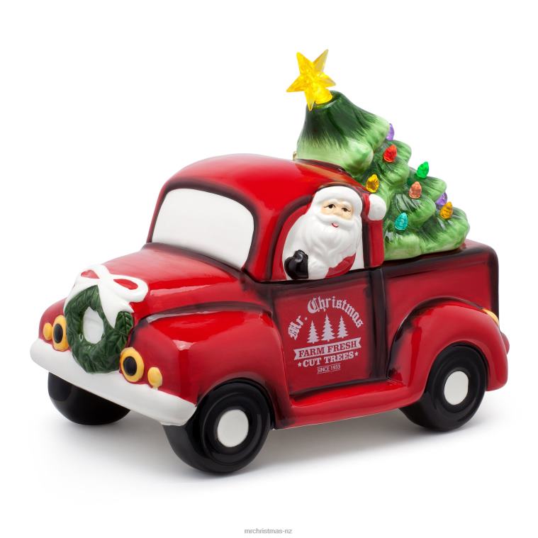 Mr. Christmas Decoration 10.5 Nostalgic Ceramic Lit Truck Cookie Jar 0J026101