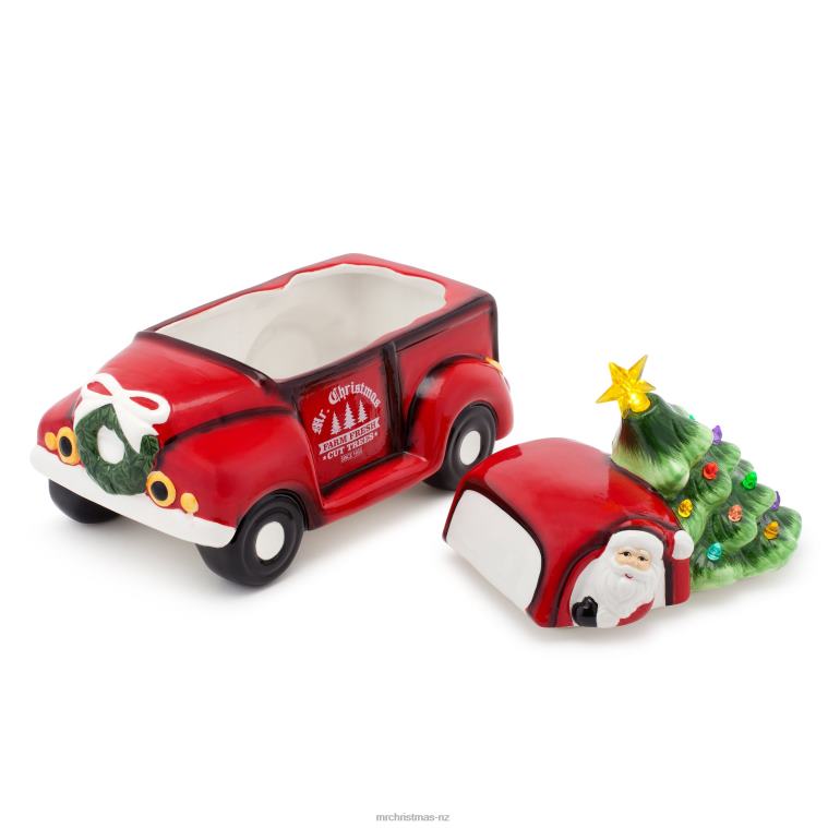 Mr. Christmas Decoration 10.5 Nostalgic Ceramic Lit Truck Cookie Jar 0J026101