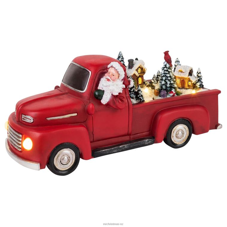 Mr. Christmas Decoration 11 Animated Nostalgic Red Truck-White Santa 0J026140