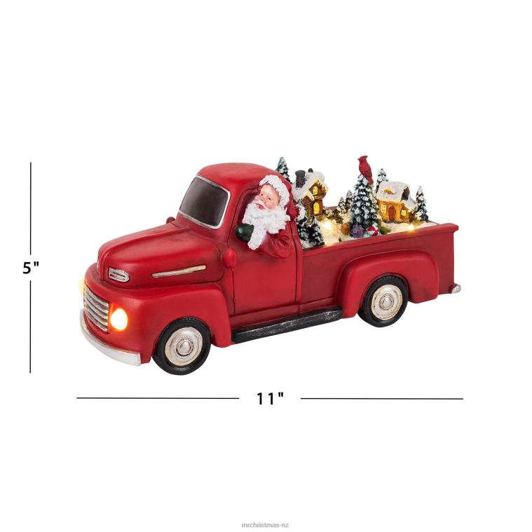 Mr. Christmas Decoration 11 Animated Nostalgic Red Truck-White Santa 0J026140