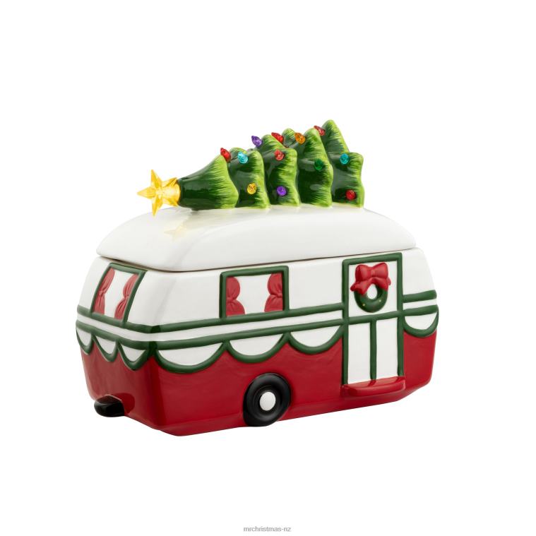 Mr. Christmas Decoration 11 Nostalgic Ceramic Lit Camper Cookie Jar 0J026102