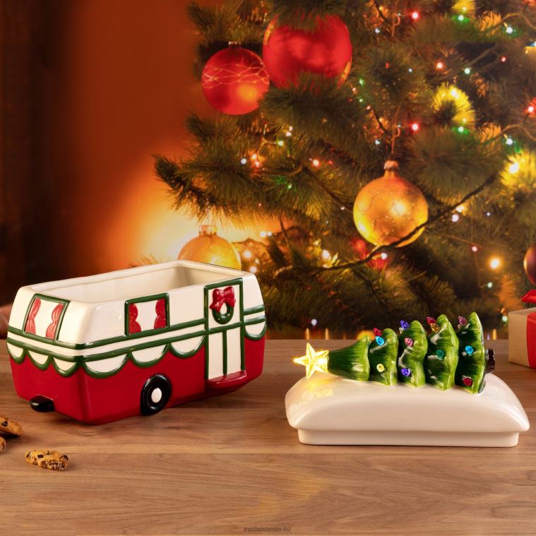 Mr. Christmas Decoration 11 Nostalgic Ceramic Lit Camper Cookie Jar 0J026102