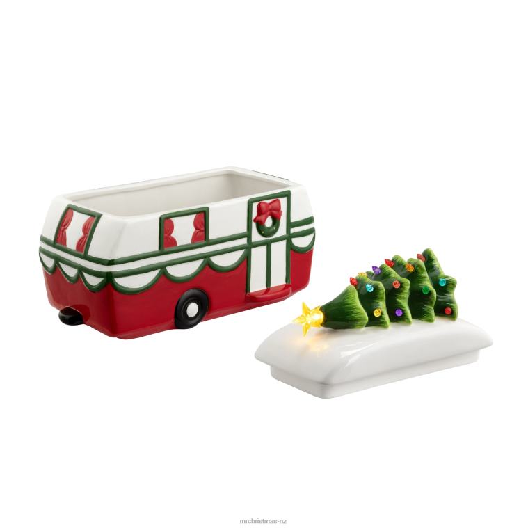 Mr. Christmas Decoration 11 Nostalgic Ceramic Lit Camper Cookie Jar 0J026102