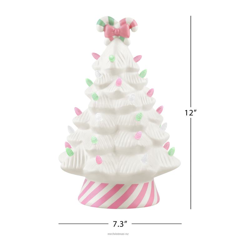 Mr. Christmas Decoration 12 Nostalgic Ceramic Lit Candy Cane Tree-Pastel 0J026110