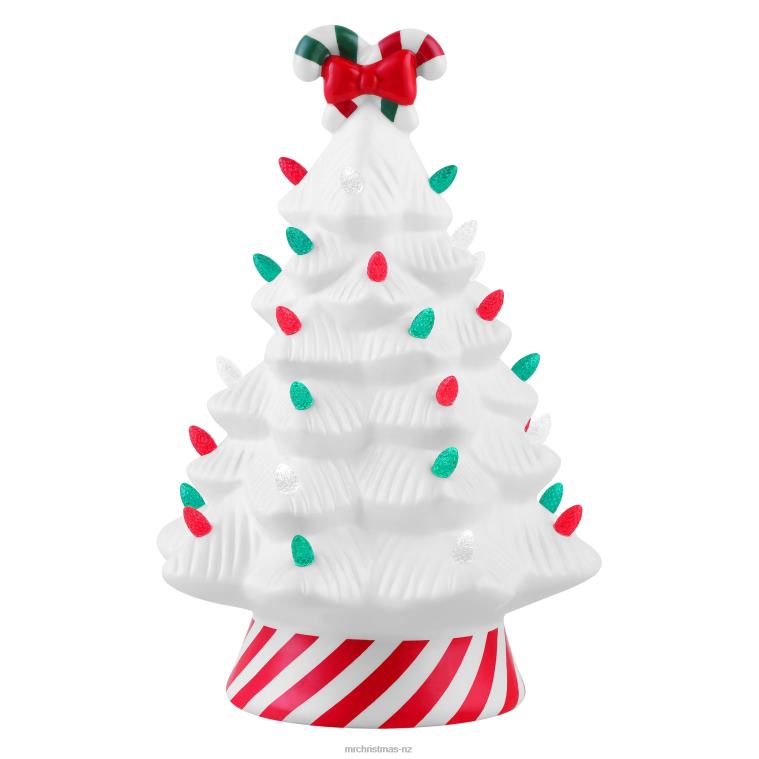 Mr. Christmas Decoration 12 Nostalgic Ceramic Lit Candy Cane Tree-Red 0J026111