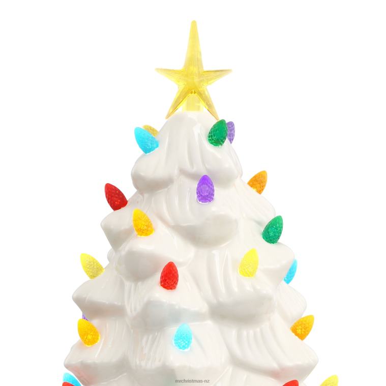 Mr. Christmas Decoration 12 Nostalgic Ceramic Tree-White 0J026112