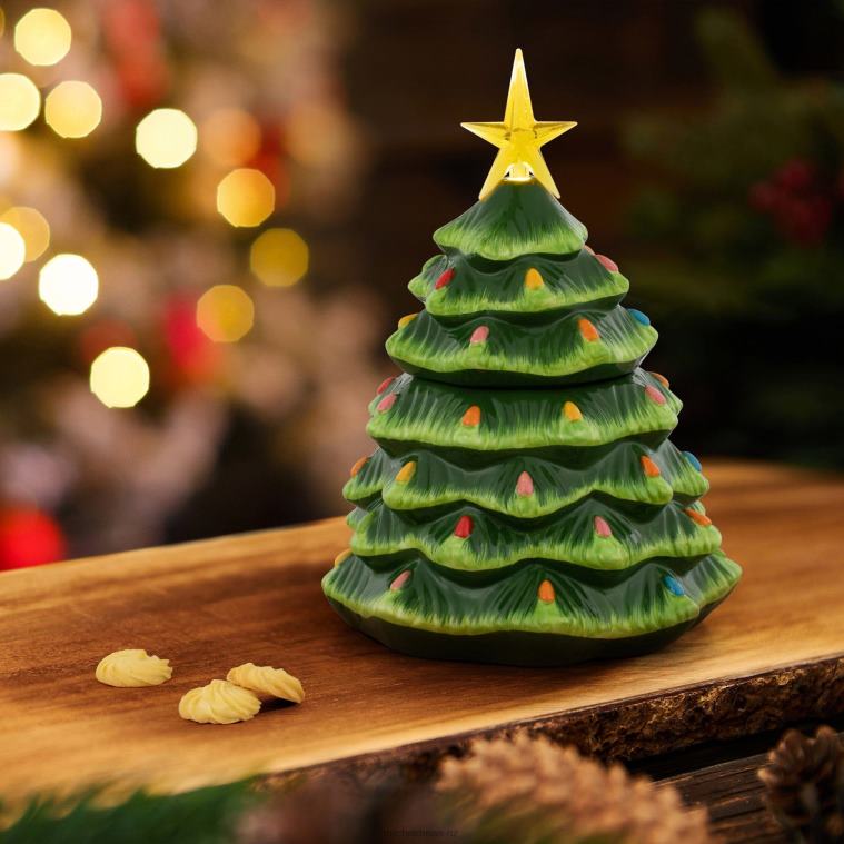 Mr. Christmas Decoration 13 Nostalgic Ceramic Lit Tree Cookie Jar 0J026100