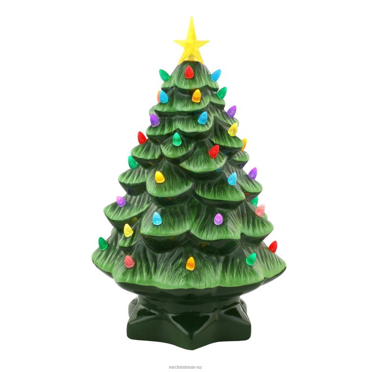 Mr. Christmas Decoration 14 Nostalgic Ceramic Tree-Green 0J026116