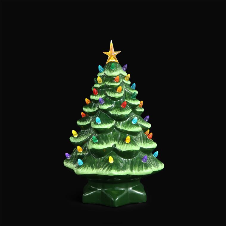 Mr. Christmas Decoration 14 Nostalgic Ceramic Tree-Green 0J026116