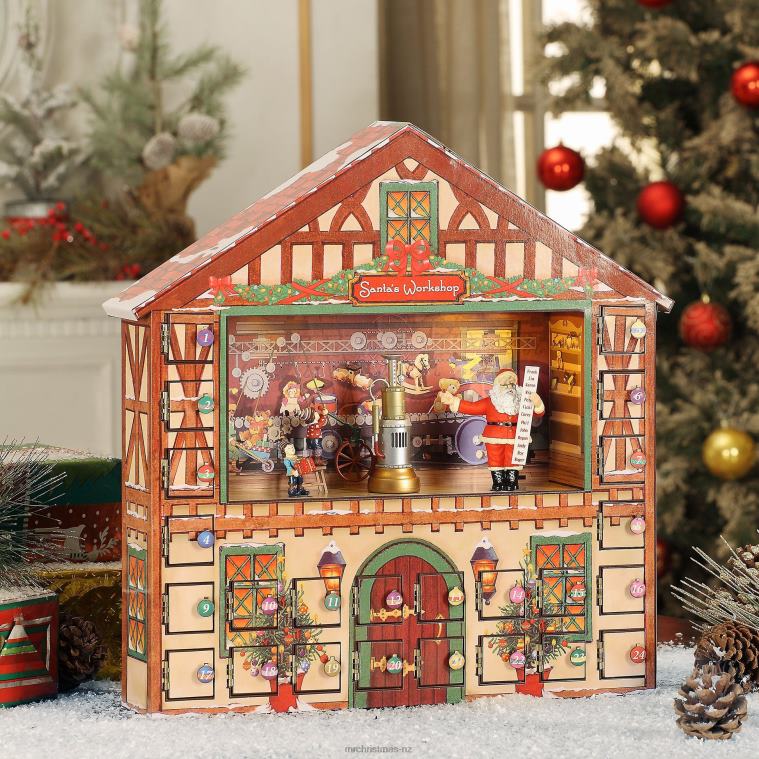 Mr. Christmas Decoration 16 Animated & Musical Santa's Workshop Advent Calendar 0J026145