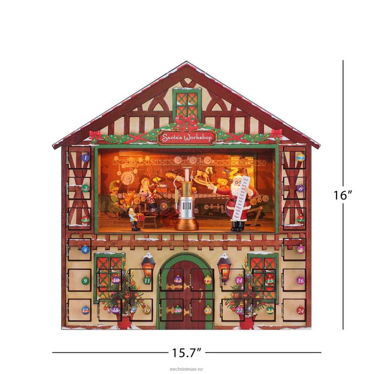 Mr. Christmas Decoration 16 Animated & Musical Santa's Workshop Advent Calendar 0J026145
