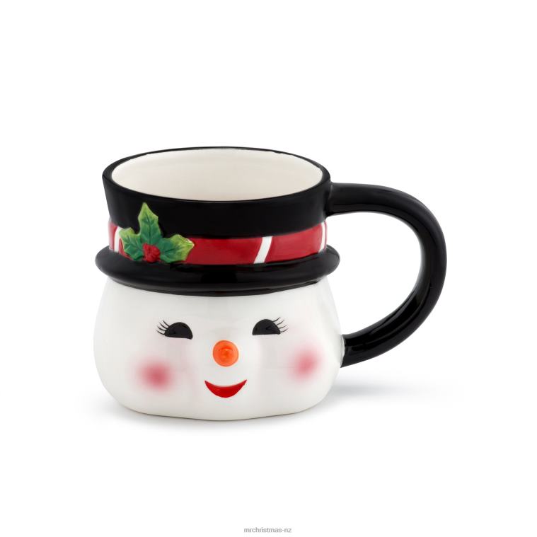 Mr. Christmas Decoration 16oz Nostalgic Ceramic Snowman Mug 0J02676