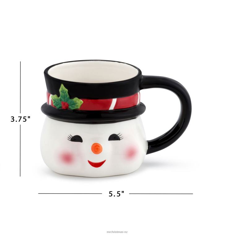 Mr. Christmas Decoration 16oz Nostalgic Ceramic Snowman Mug 0J02676