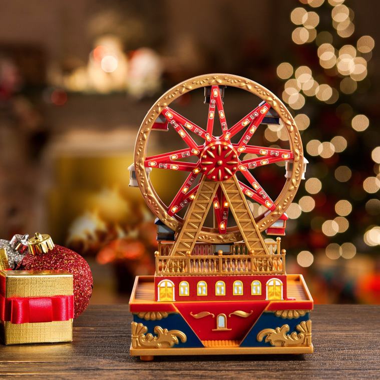 Mr. Christmas Decoration 5.75 Animated & Musical Ferris Wheel 0J02687