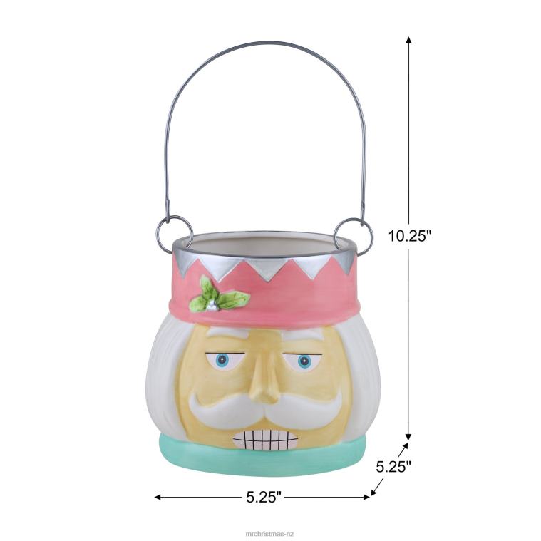 Mr. Christmas Decoration 5 Nostalgic Ceramic Container-Pastel Nutcracker 0J026128
