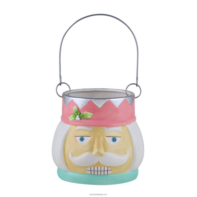 Mr. Christmas Decoration 5 Nostalgic Ceramic Container-Pastel Nutcracker 0J026128