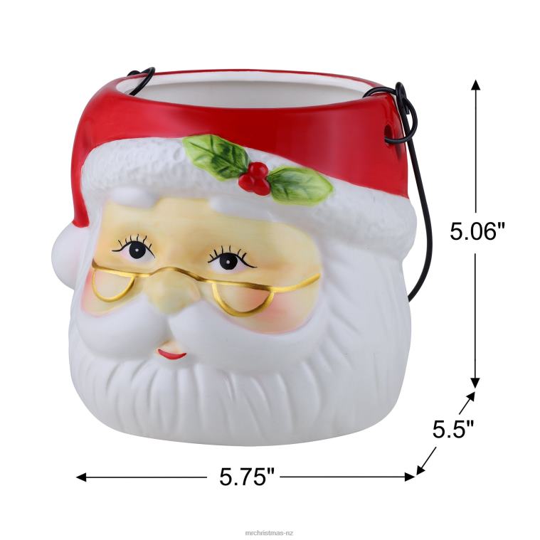 Mr. Christmas Decoration 5 Nostalgic Ceramic Container-Santa Claus 0J026126