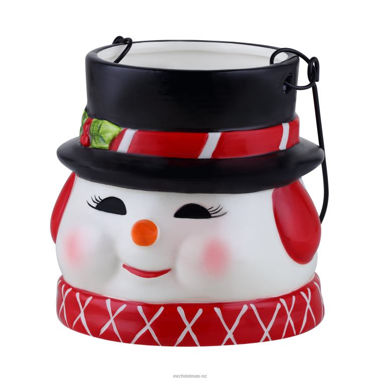 Mr. Christmas Decoration 5 Nostalgic Ceramic Container-Snowman 0J026127