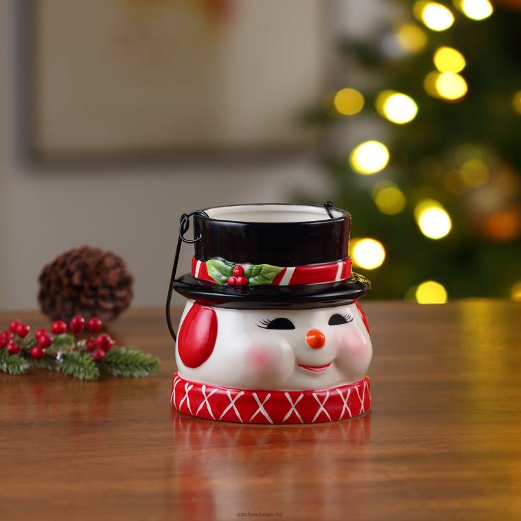 Mr. Christmas Decoration 5 Nostalgic Ceramic Container-Snowman 0J026127