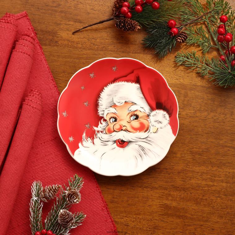 Mr. Christmas Decoration 8.5 Set of 4 Nostalgic Ceramic Plates 0J026108