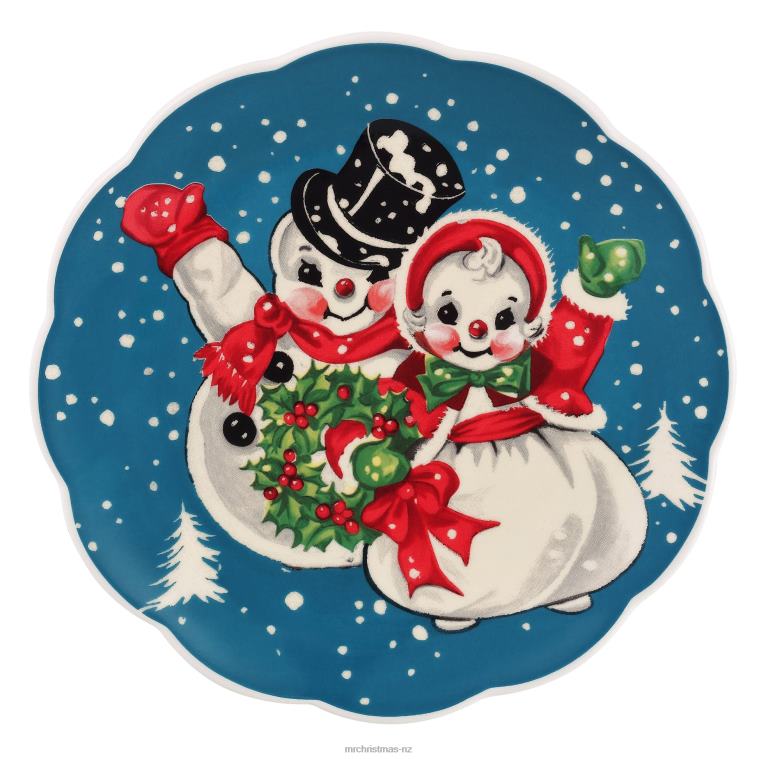 Mr. Christmas Decoration 8.5 Set of 4 Nostalgic Ceramic Plates 0J026108