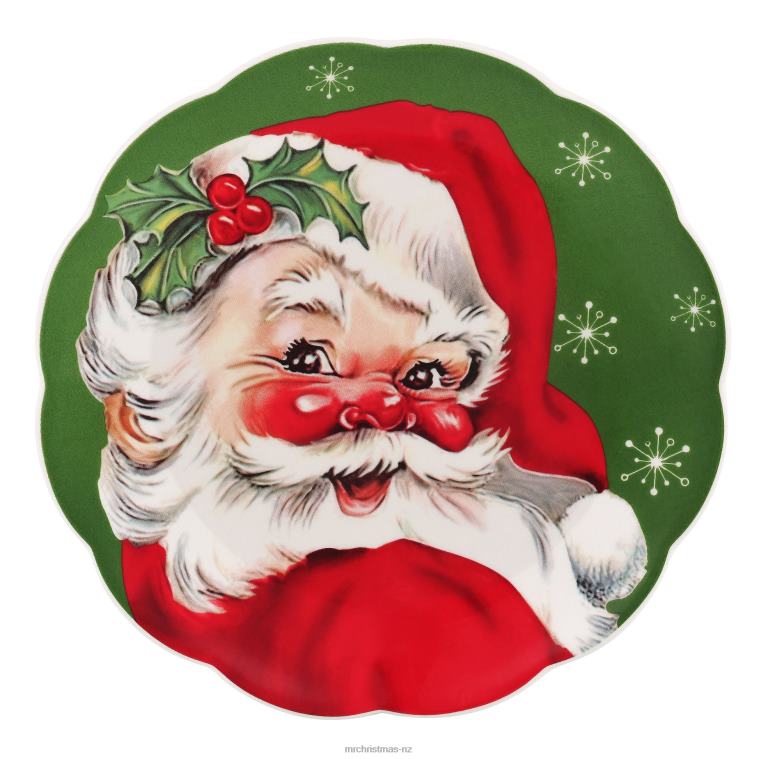 Mr. Christmas Decoration 8.5 Set of 4 Nostalgic Ceramic Plates 0J026108